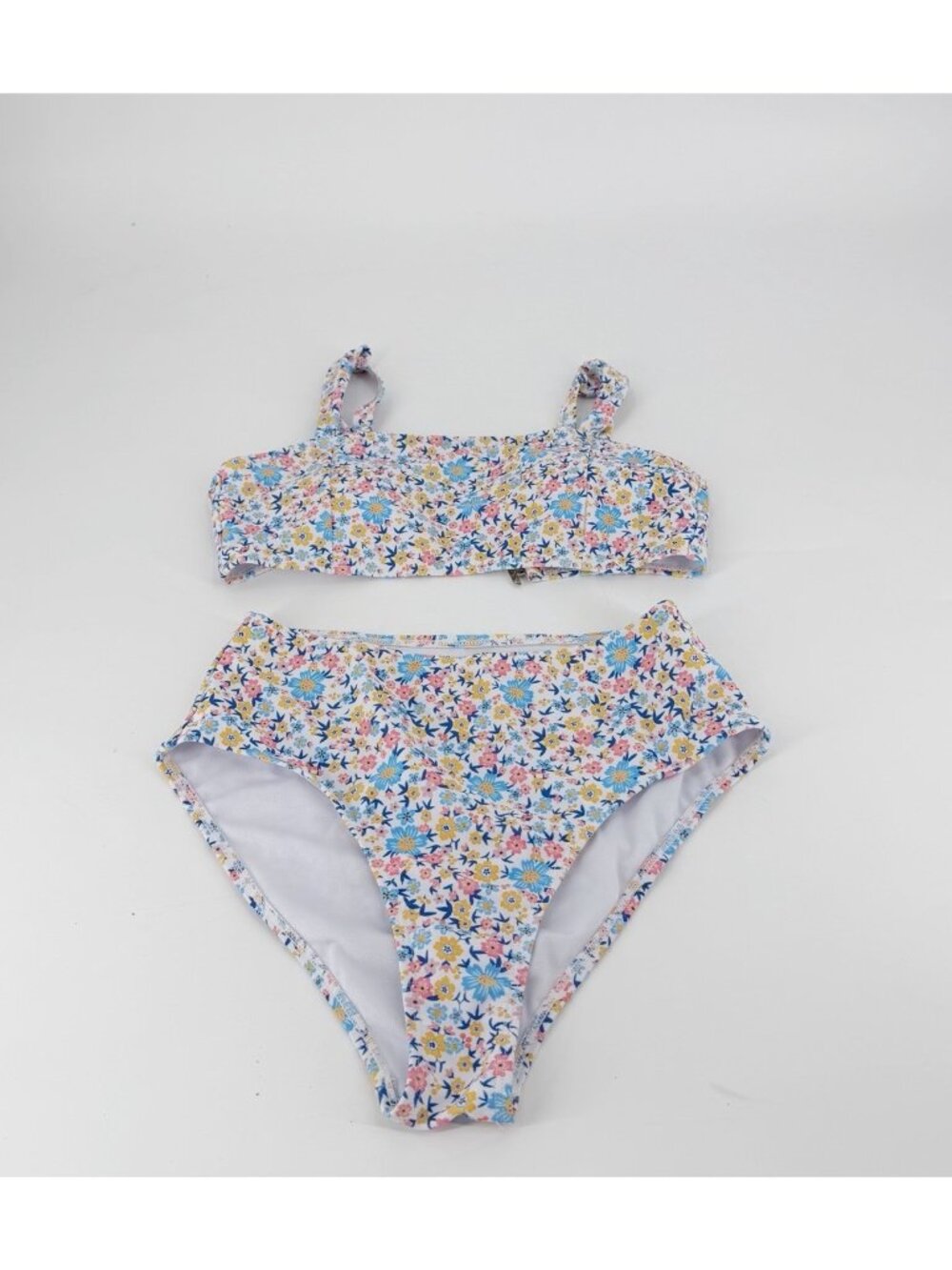 NWOT Floral High Waisted Cheeky Bathing Suit Size Small Bikini